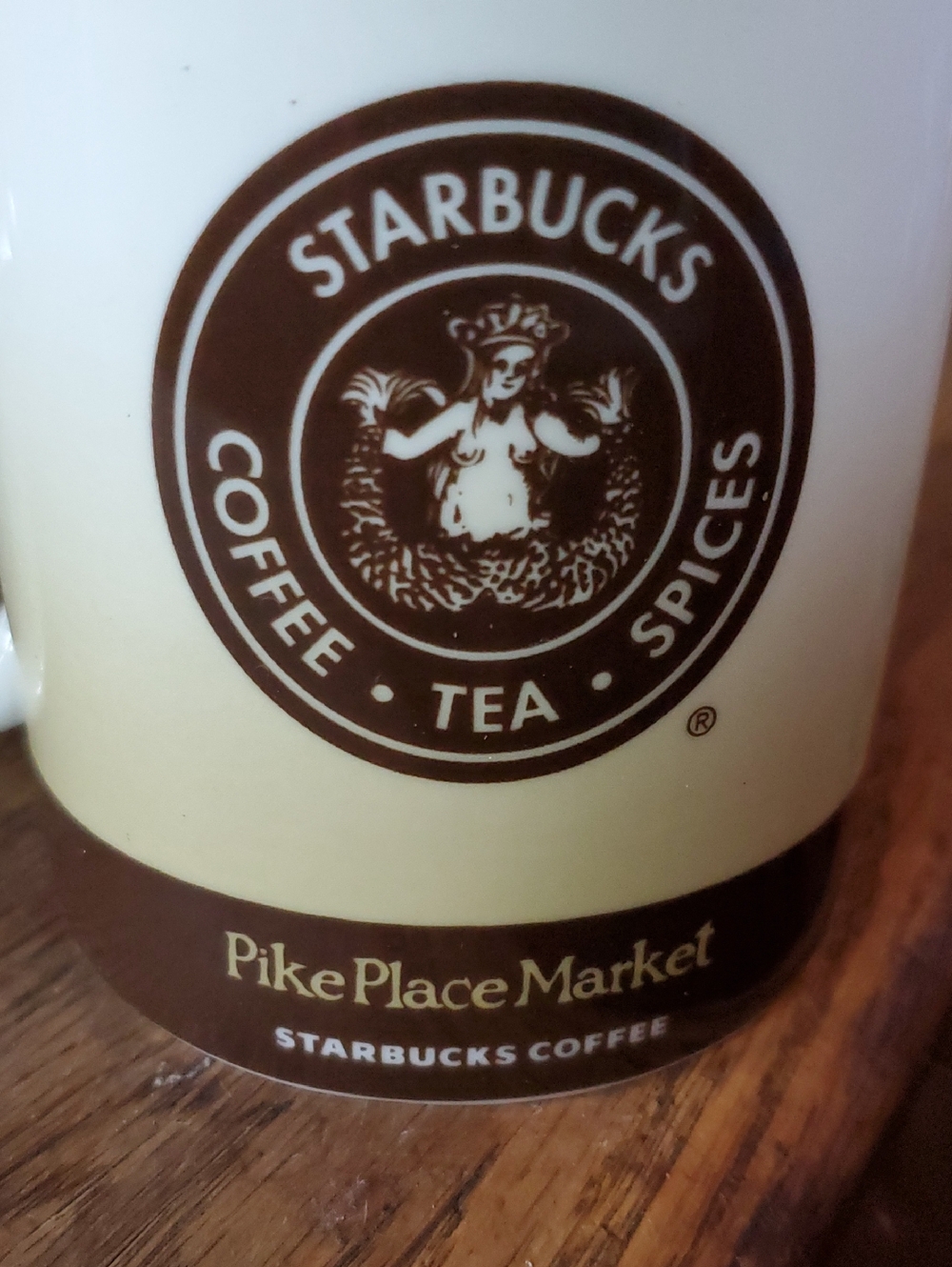 Starbucks Ceramic Mug in Cream with Melusine the Siren Emblem and Pike Place Mar - Picture 8 of 12